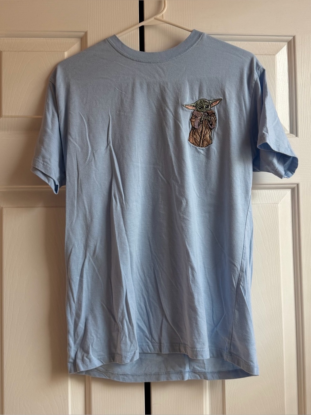 Light Blue Grogu Graphic Tee Star Wars Size S